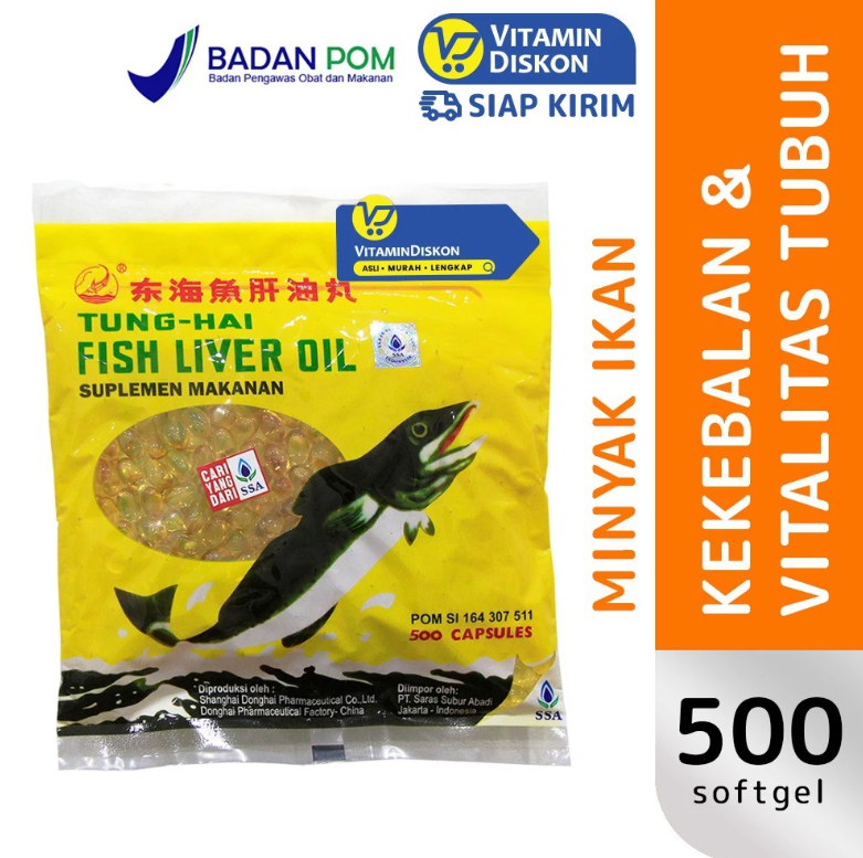 TUNG-HAI FISH LIVER OIL 500 CAPS MENINGKATKAN KEKEBALAN TUBUH SSA