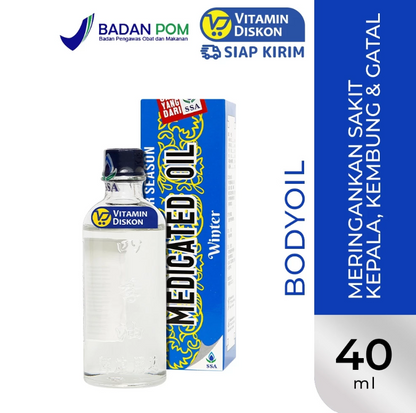 FOUR SEASON MEDICATED OIL WINTER 40 ML MINYAK ANGIN UNTUK SAKIT KEPALA, GEJALA FLU DAN PEGAL SSA
