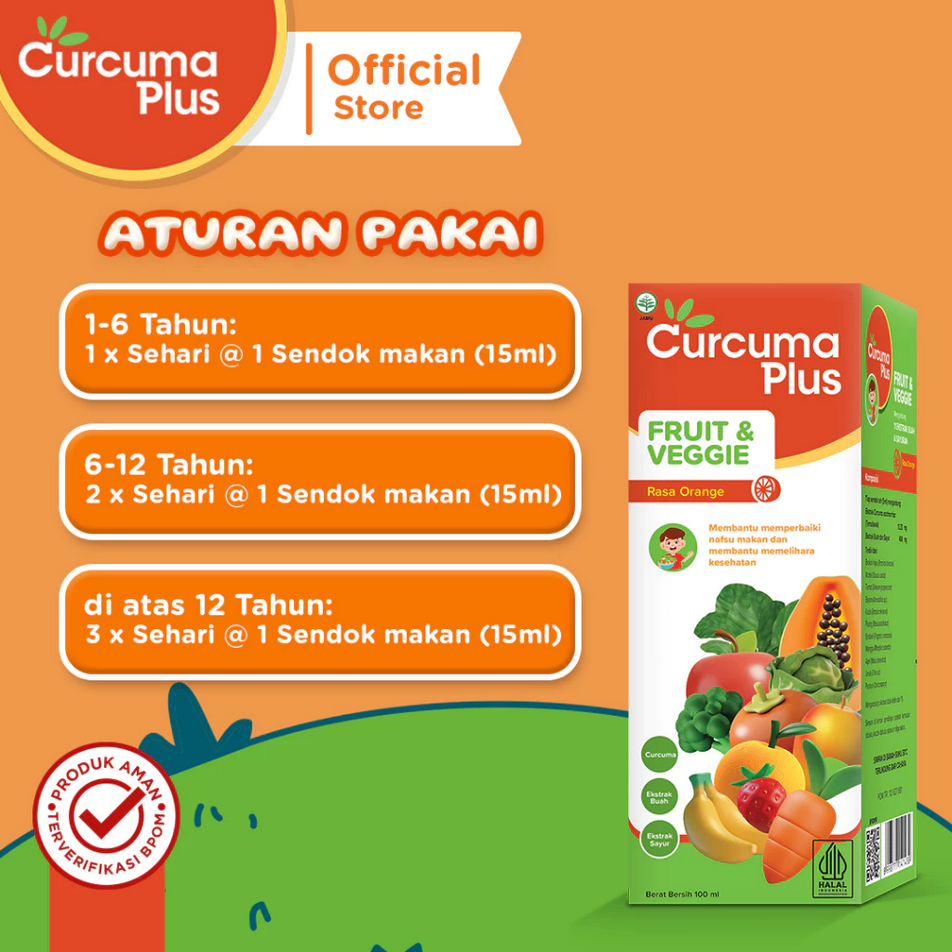 CURCUMA PLUS FRUIT AND VEGIE ORANGE - 100 ML