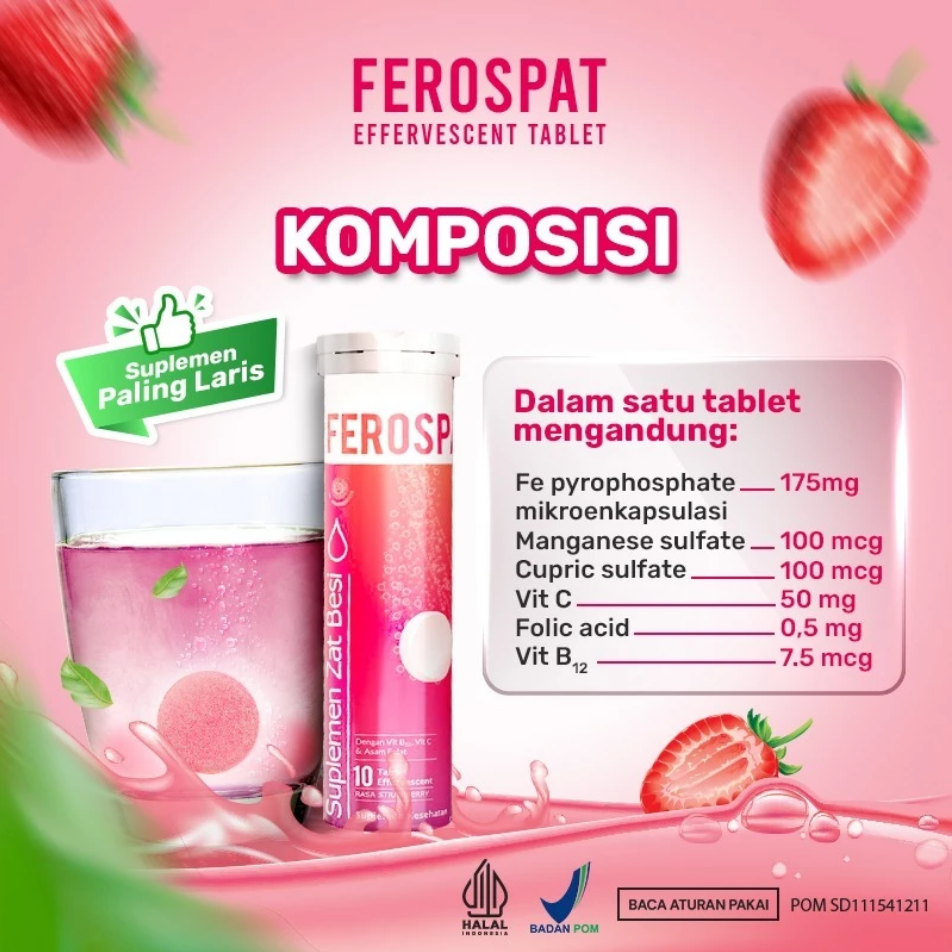 FEROSPAT SUPLEMEN ZAT BESI10 TABLET EFFERVESCENT