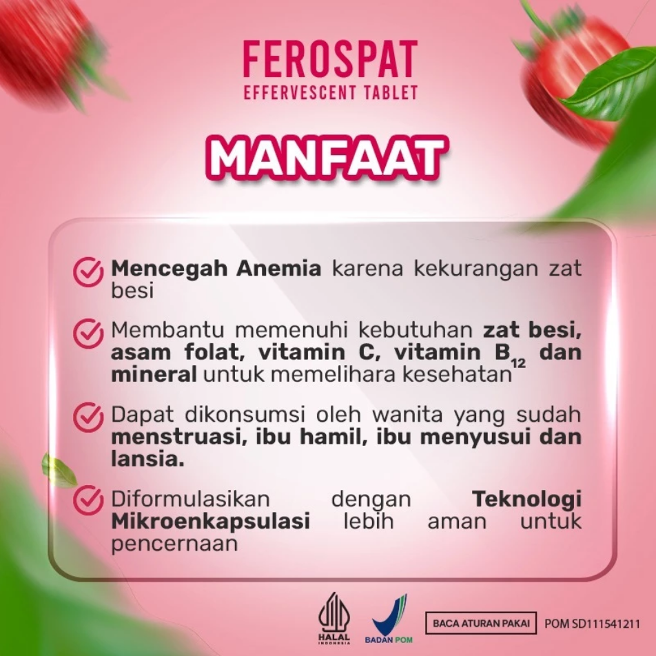 FEROSPAT SUPLEMEN ZAT BESI10 TABLET EFFERVESCENT