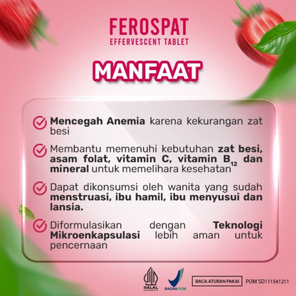 FEROSPAT SUPLEMEN ZAT BESI10 TABLET EFFERVESCENT