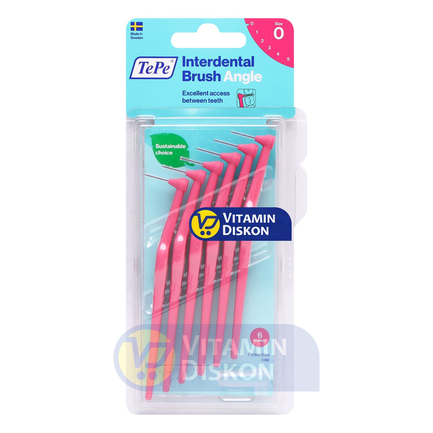 TEPE INTERDENTAL BRUSH ANGLE PINK