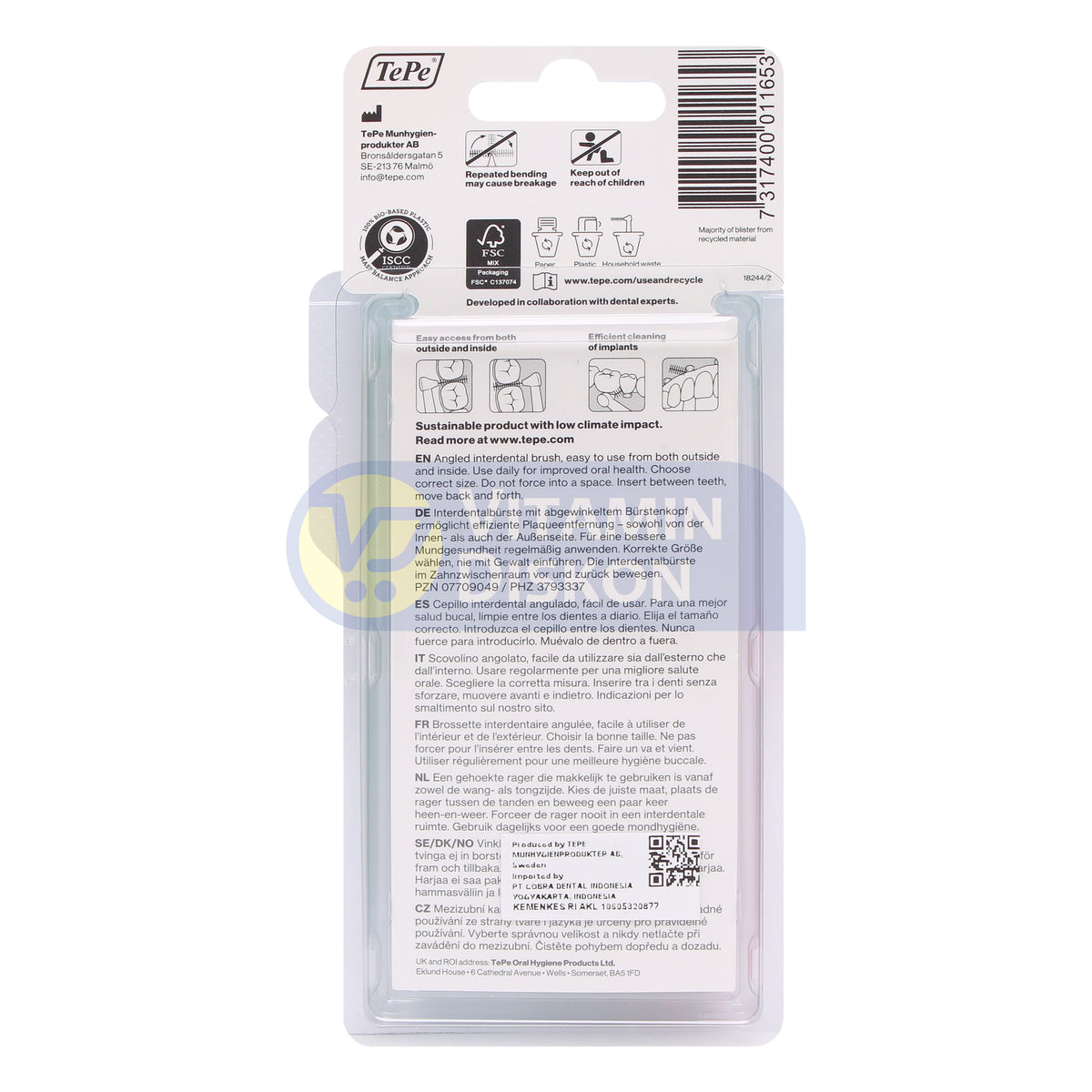 TEPE INTERDENTAL BRUSH ANGLE PINK