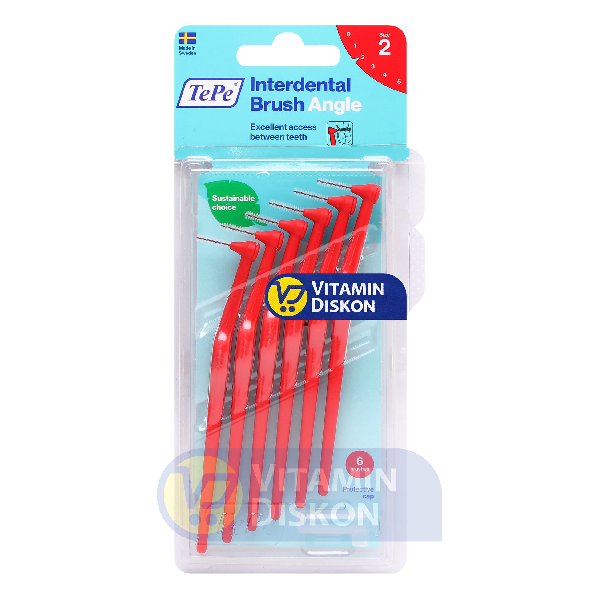 TEPE INTERDENTAL BRUSH ANGLE RED