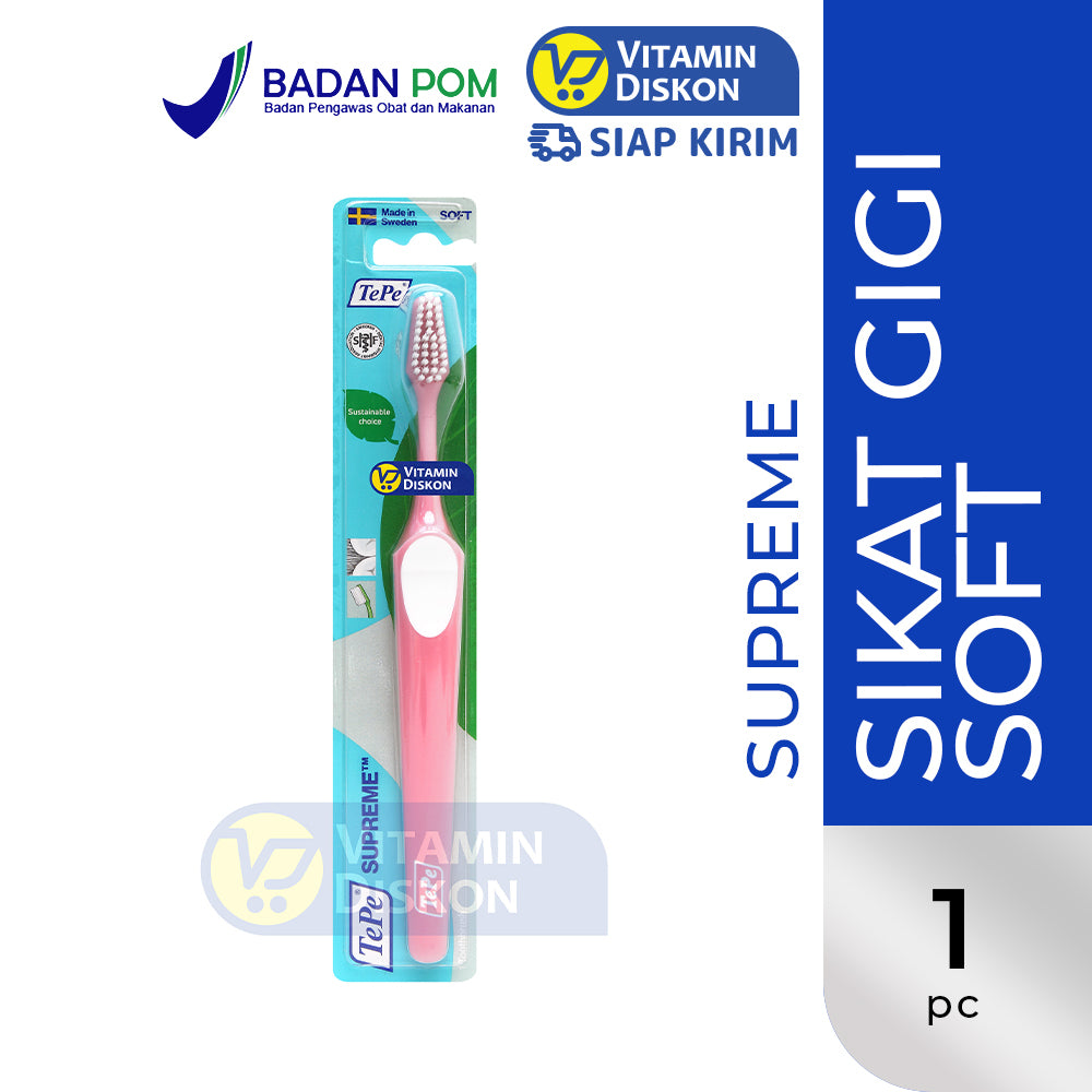 TEPE SUPREME REGULAR SIKAT GIGI PREMIUM VARIAN LIGHT PINK