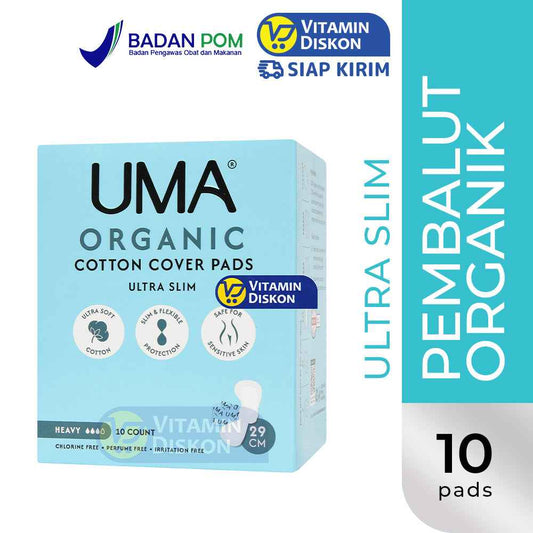 UMA ORGANIC COTTON COVER PADS HEAVY 29CM - ISI 10 PCS