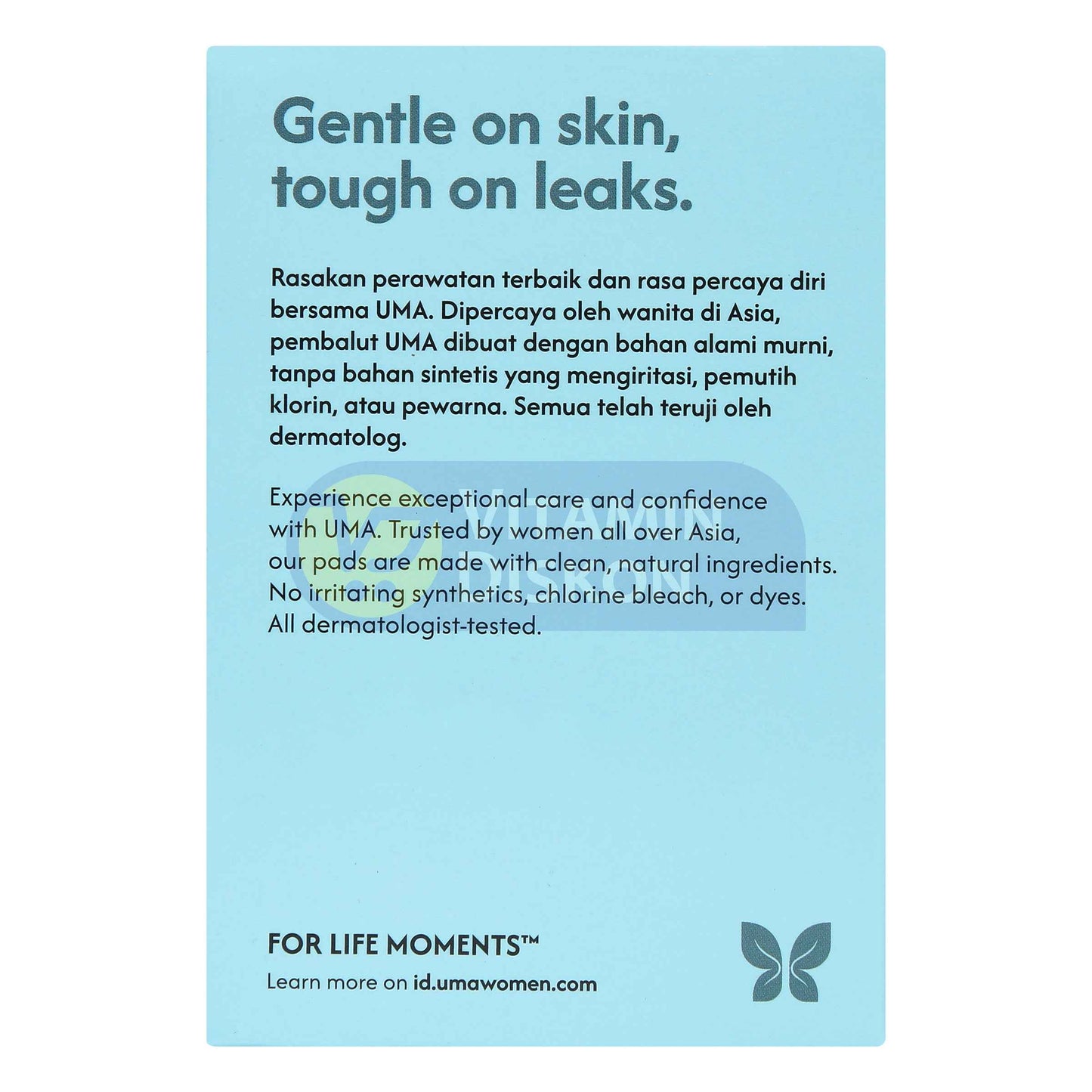 UMA ORGANIC COTTON COVER PADS HEAVY 29CM - ISI 10 PCS