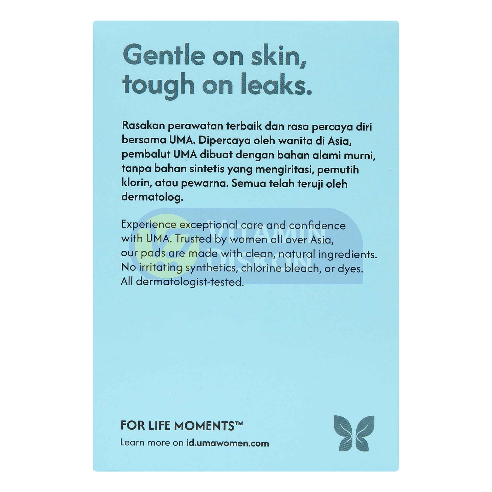 UMA ORGANIC COTTON COVER PADS HEAVY 29CM - ISI 10 PCS