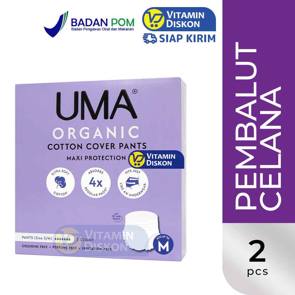 UMA ORGANIC COTTON COVER PANTS MEDIUM - ISI 2 PCS