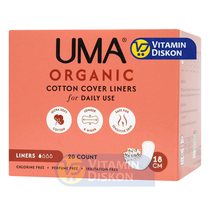 UMA ORGANIC COTTON LINERS 18CM - ISI 20 PCS