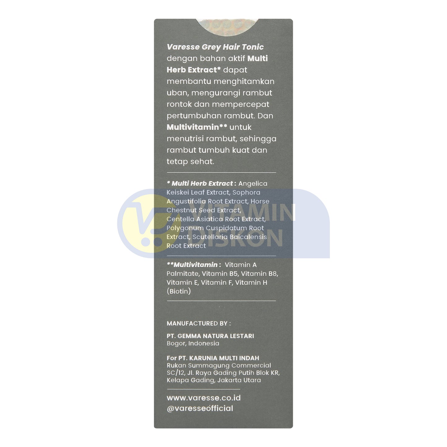 VARESSE GREY HAIR TONIC - 60ML