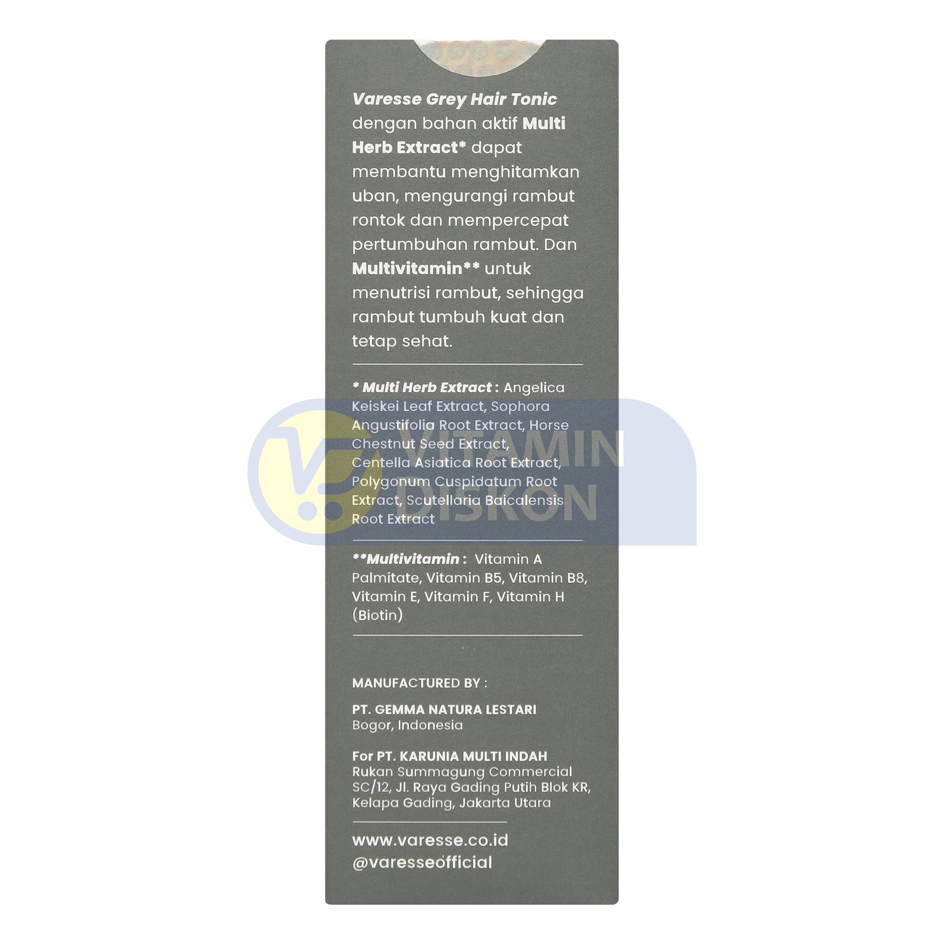 VARESSE GREY HAIR TONIC - 60ML