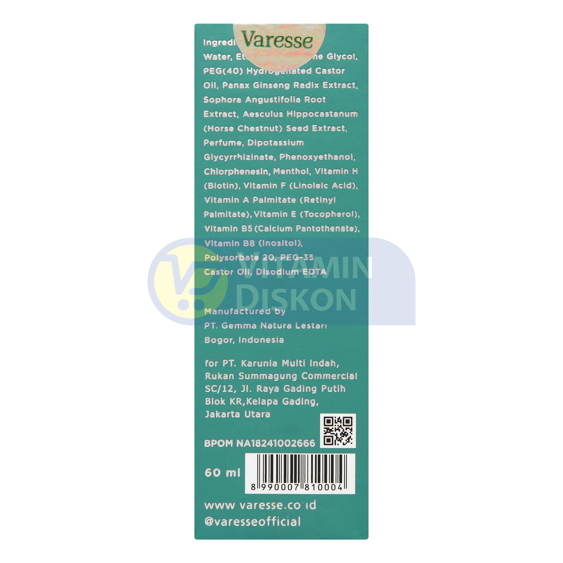 VARESSE HAIR TONIC CONCENTRATE - 60ML