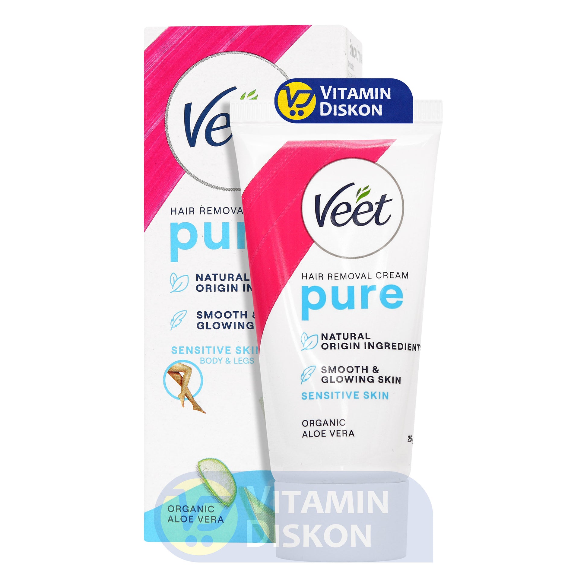 VEET HAIR REMOVAL CREAM ORGANIC ALOE VERA 25GR