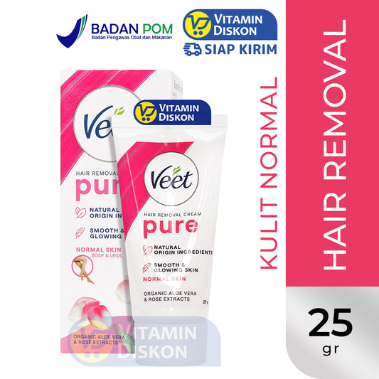 VEET HAIR REMOVAL CREAM ORGANIC ALOE VERA AND ROSE EXTRACTS 25GR