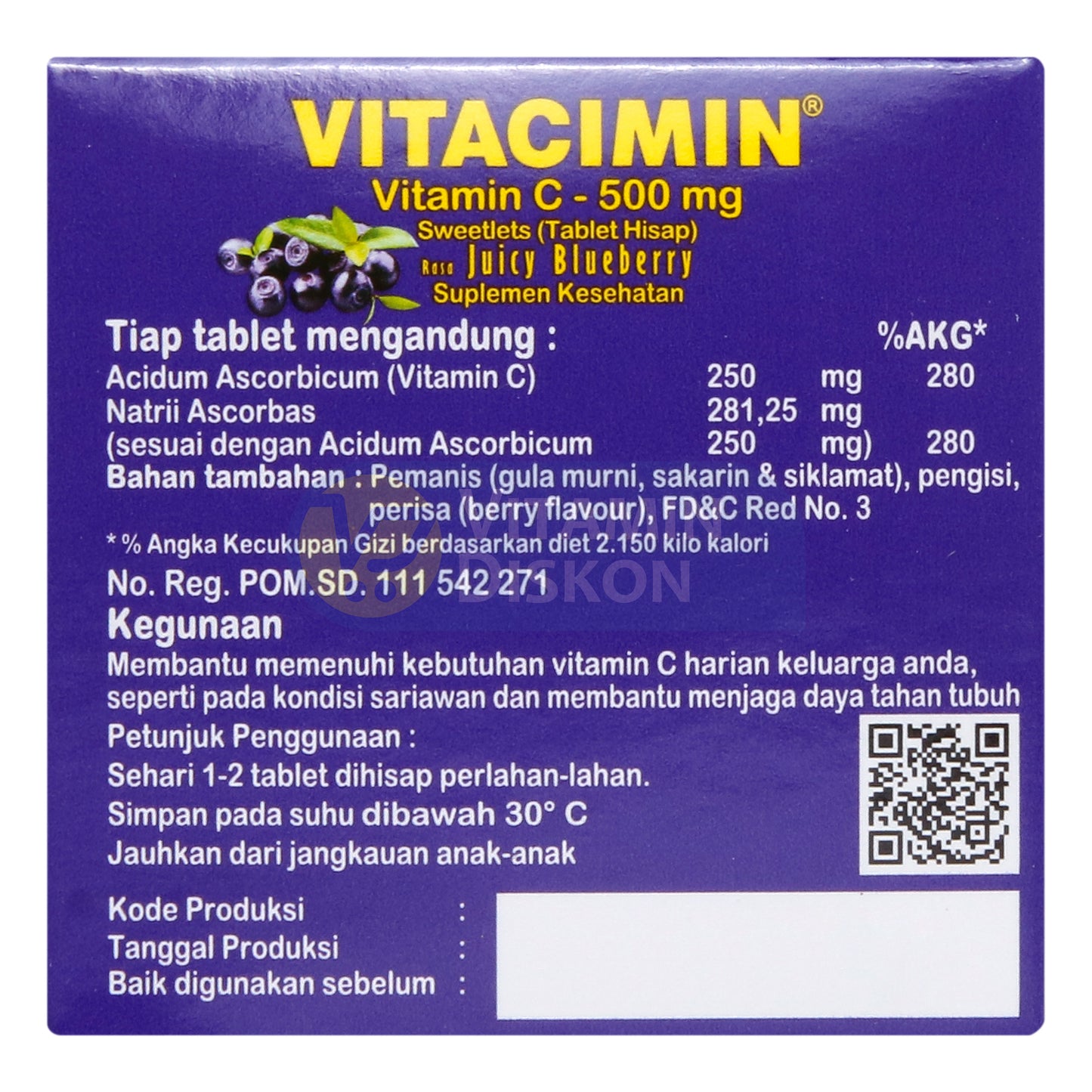 VITACIMIN BLUEBERRY 20 TAB ISI 10 STRIP 2 TAB