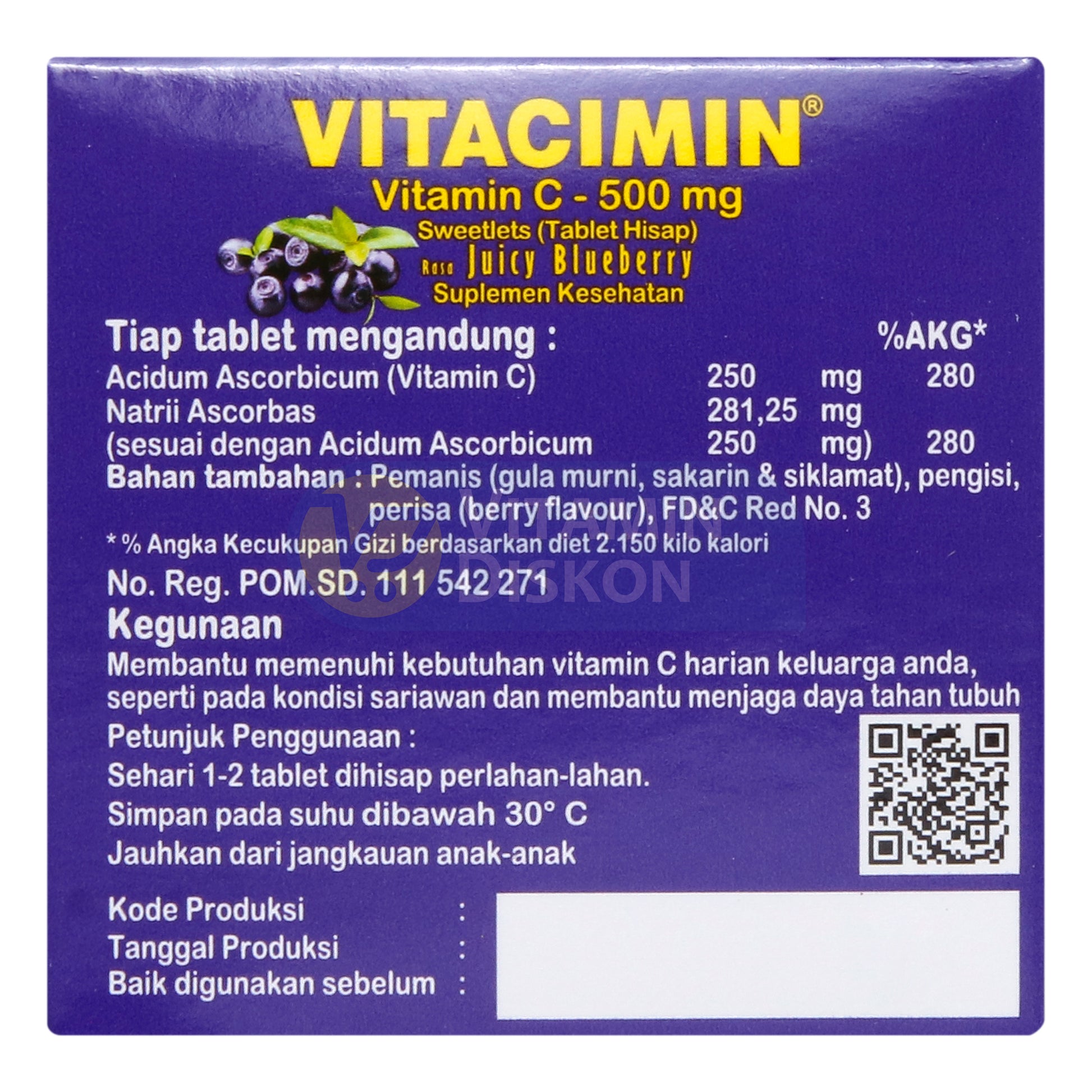VITACIMIN BLUEBERRY 20 TAB ISI 10 STRIP 2 TAB