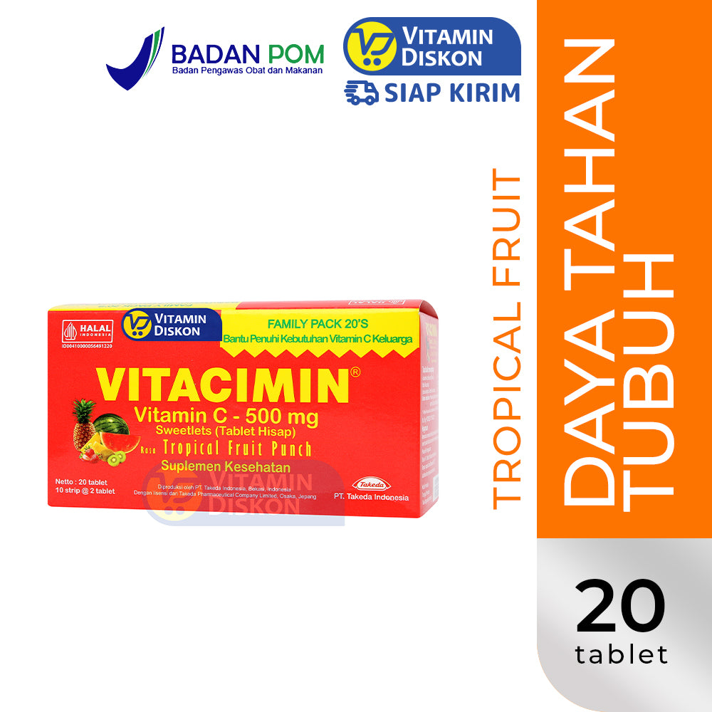 VITACIMIN FRUIT PUNCH 20 TAB ISI 10 STRIP 2 TAB