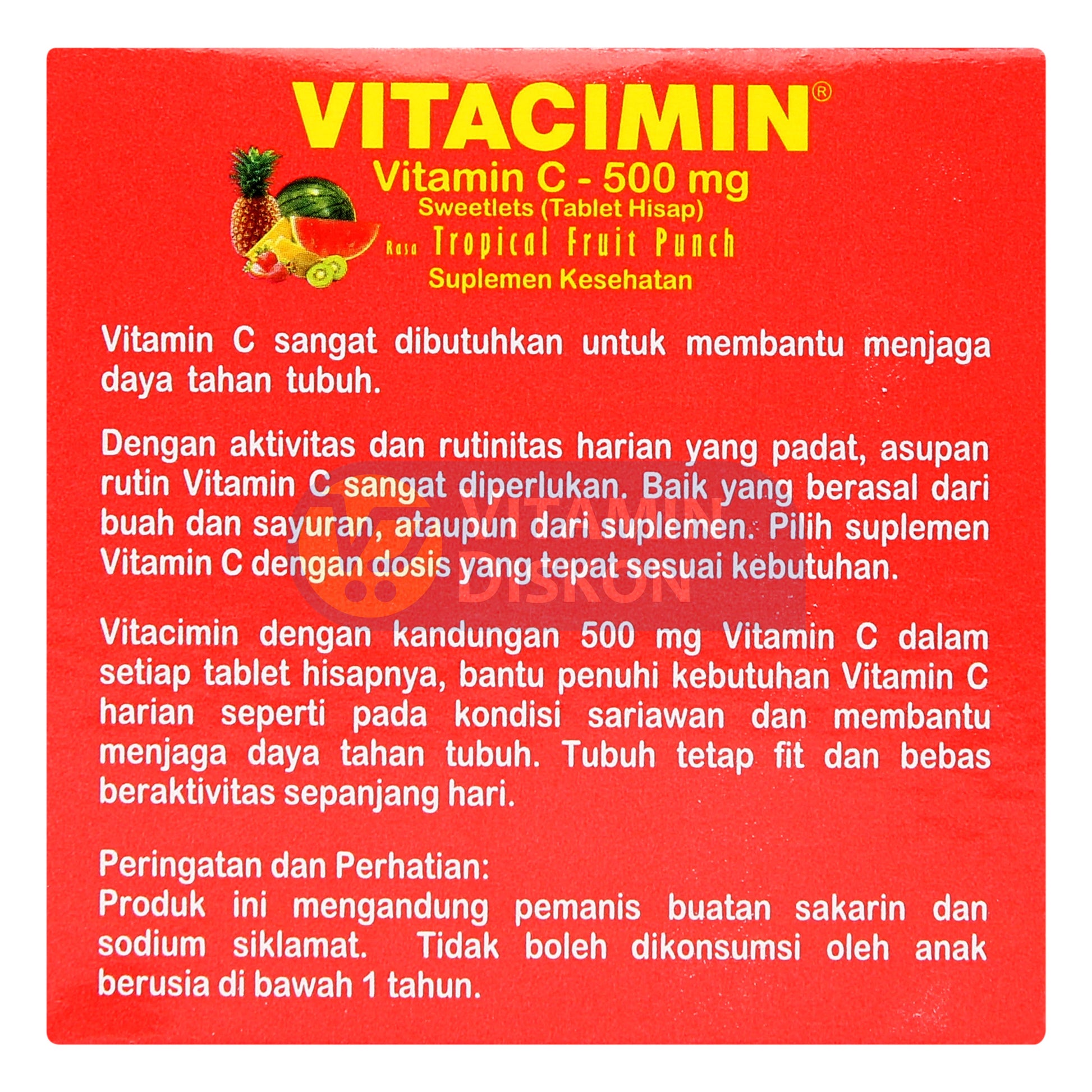 VITACIMIN FRUIT PUNCH 20 TAB ISI 10 STRIP 2 TAB