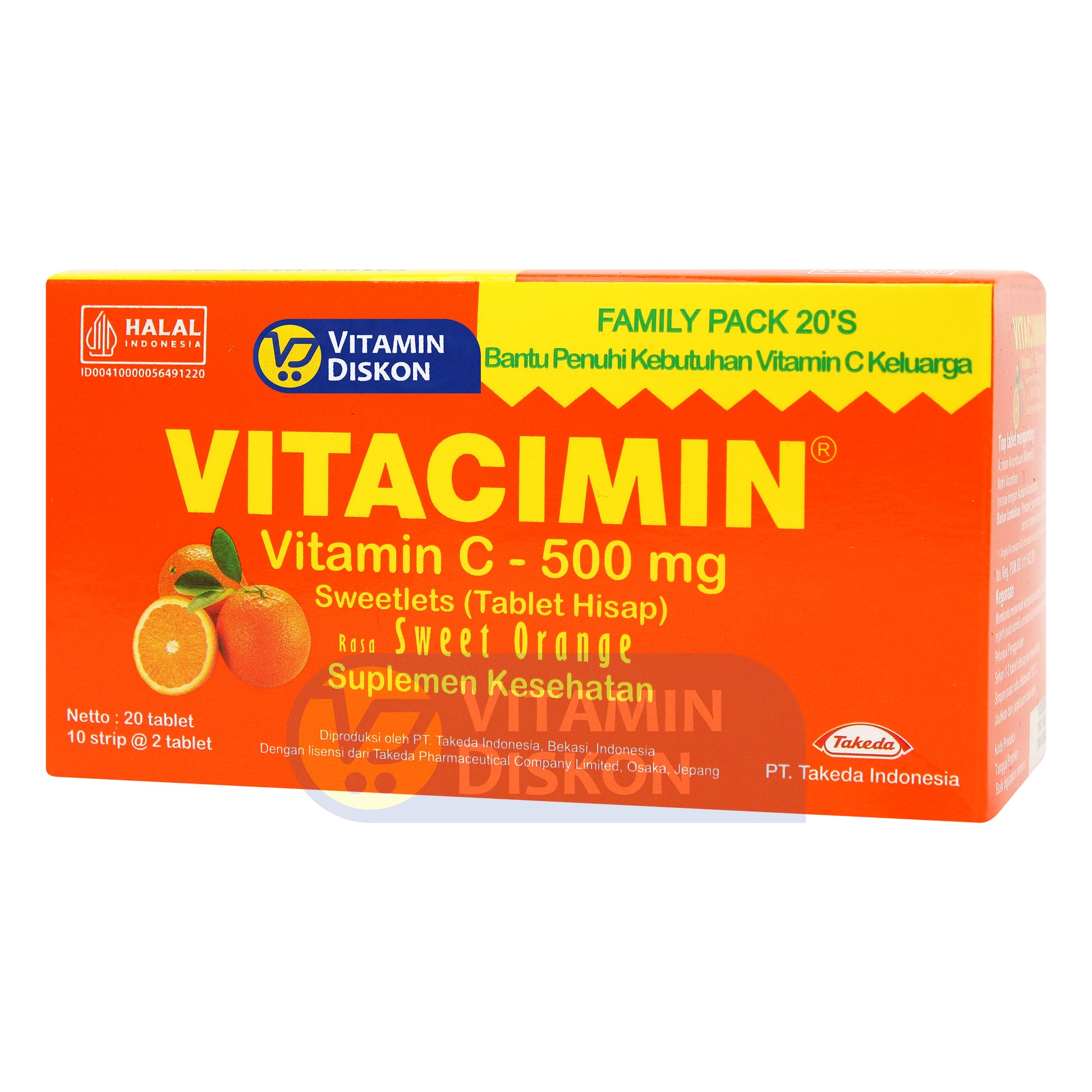 VITACIMIN ORANGE 20 TAB ISI 10 STRIP 2 TAB
