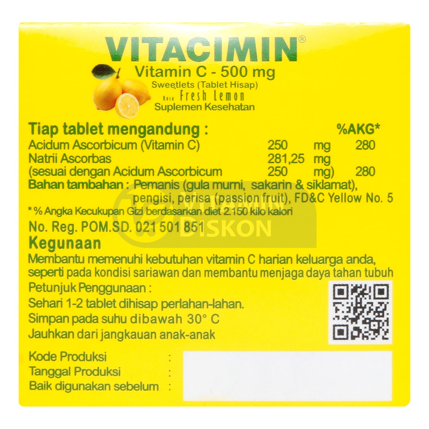 VITACIMIN SWEETLETS 20 TAB ISI 10 STRIP 2 TAB