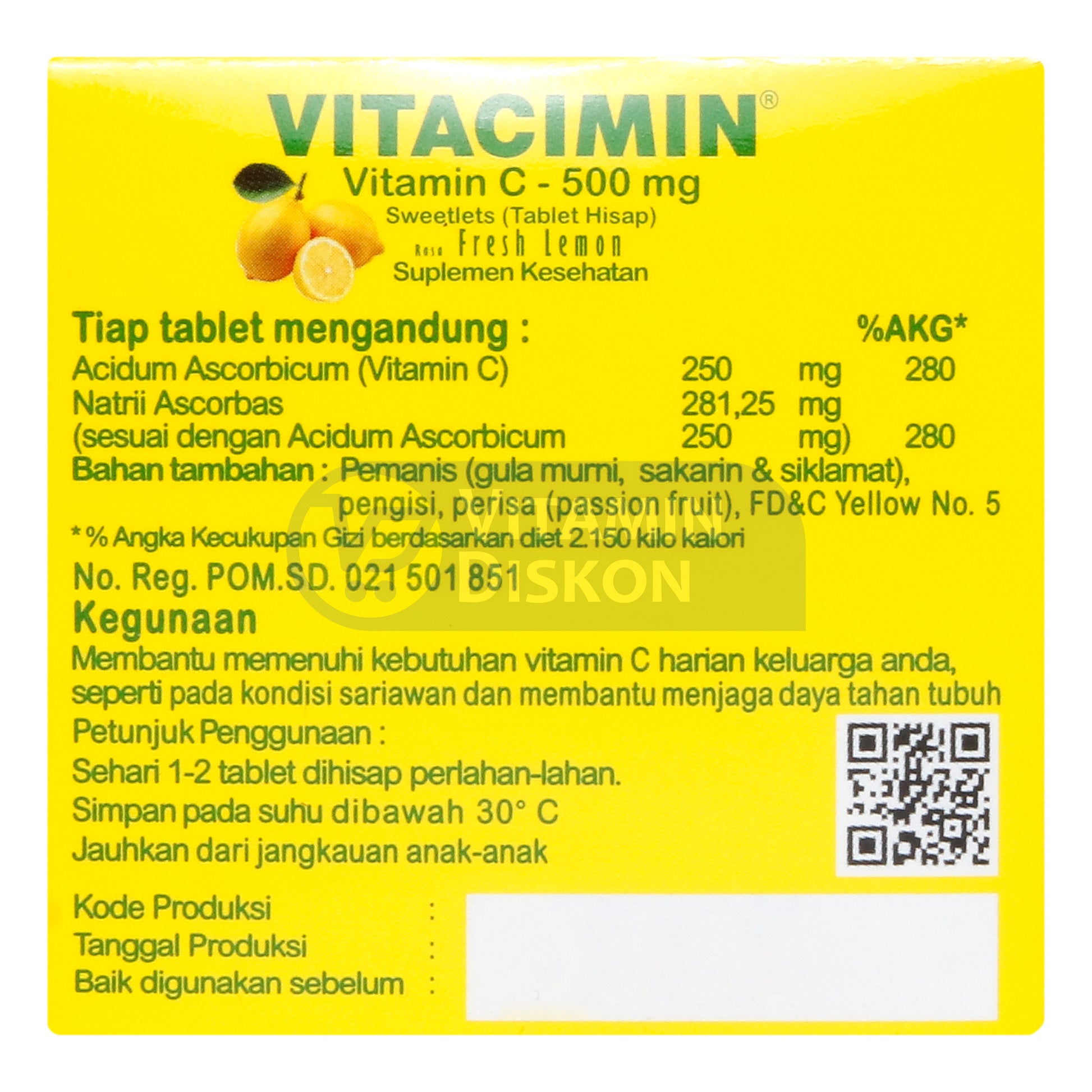 VITACIMIN SWEETLETS 20 TAB ISI 10 STRIP 2 TAB