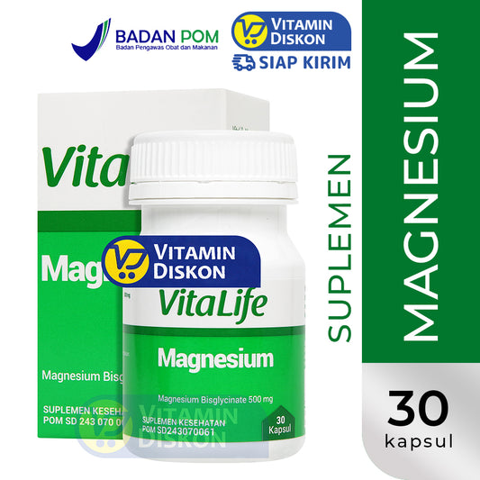 VITALIFE MAGNESIUM BISGLYCINATE 500 MG 30 KAPSUL