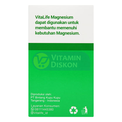 VITALIFE MAGNESIUM BISGLYCINATE 500 MG 30 KAPSUL
