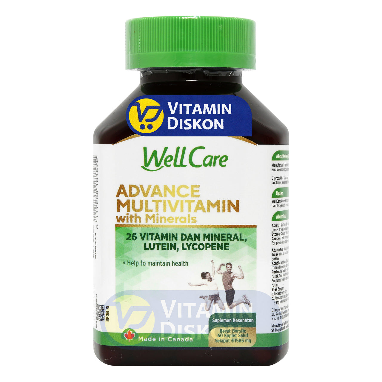 WELLCARE ADVANCE MULTIVITAMIN WITH MINERALS 60 KAPLET
