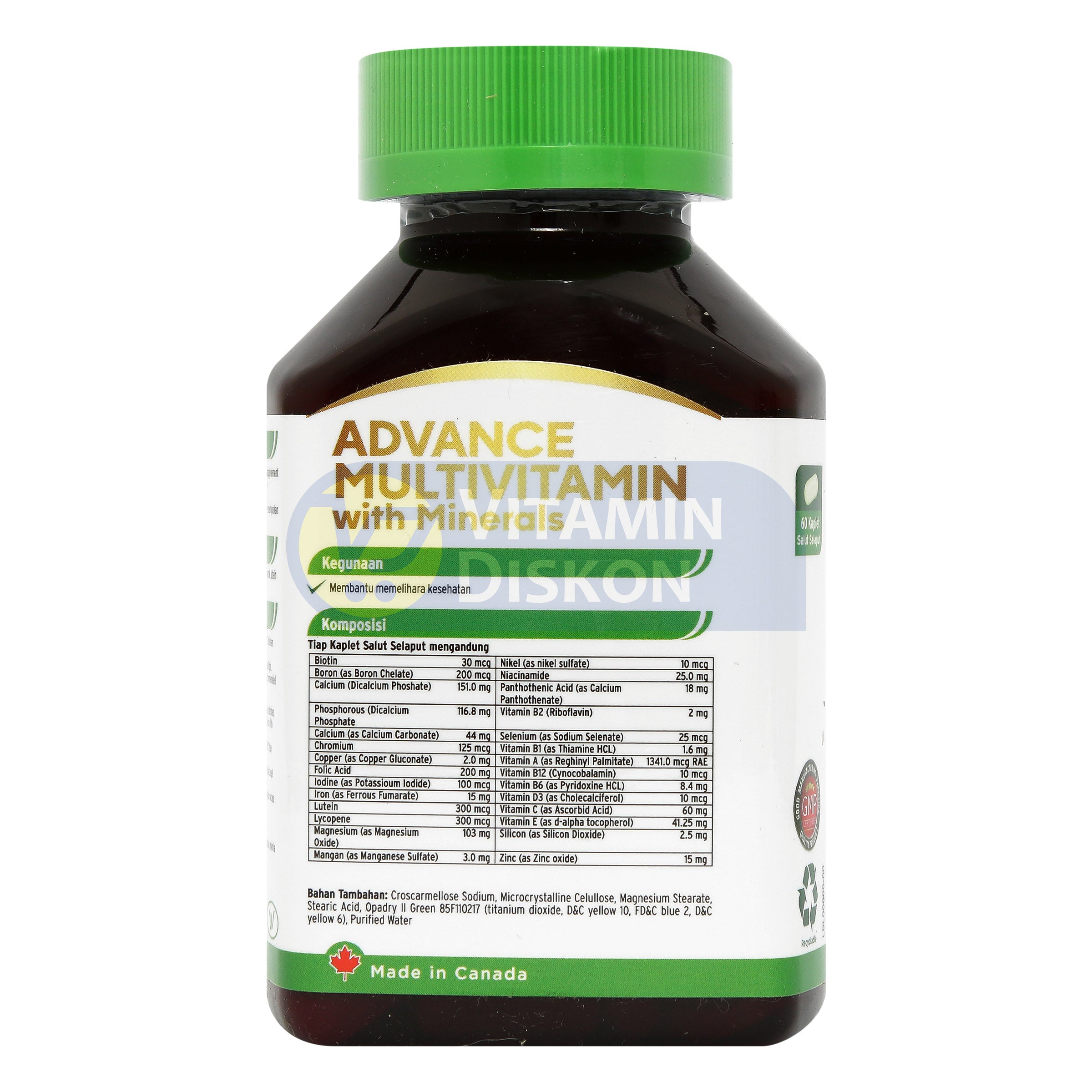WELLCARE ADVANCE MULTIVITAMIN WITH MINERALS 60 KAPLET