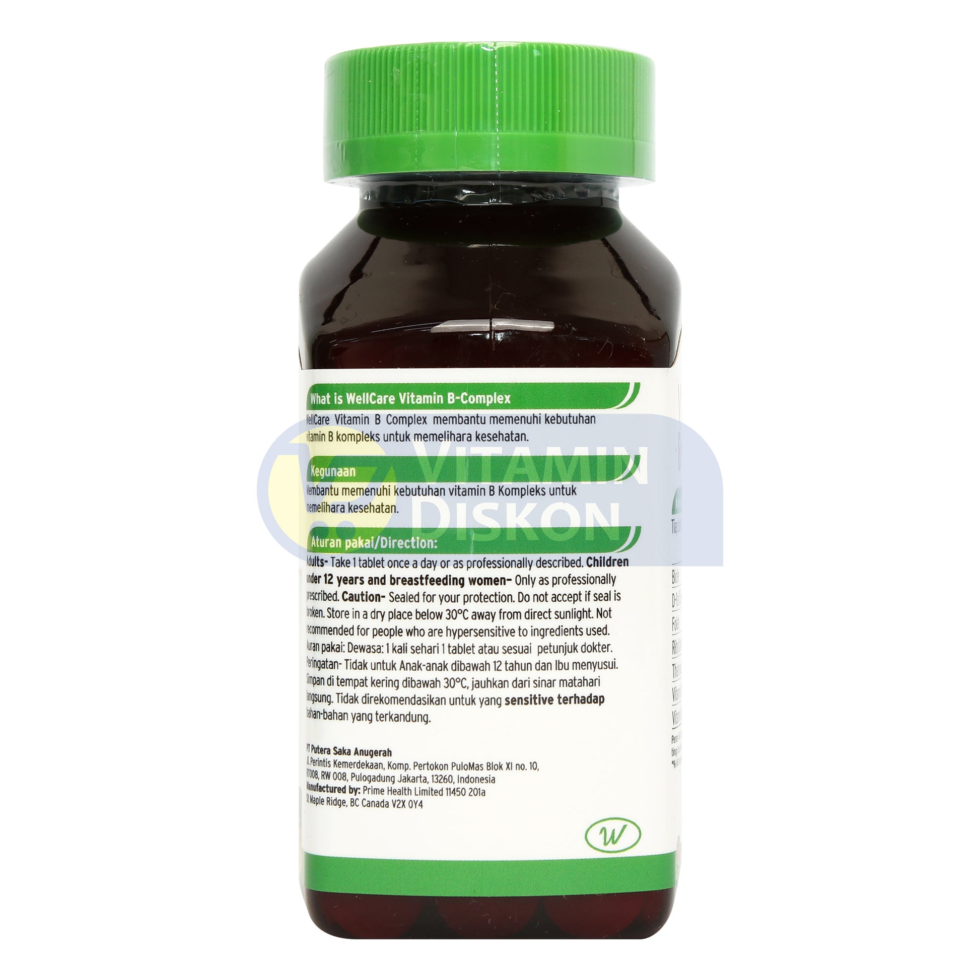 WELLCARE VITAMIN B-COMPLEX 60 KAPSUL