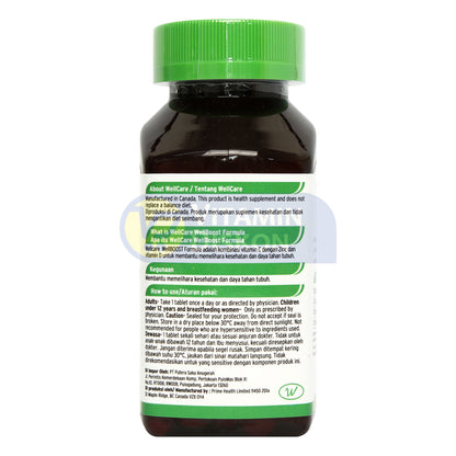 WELLCARE WELLBOOST FORMULA VITAMIN C + D + ZINC 60 KAPSUL