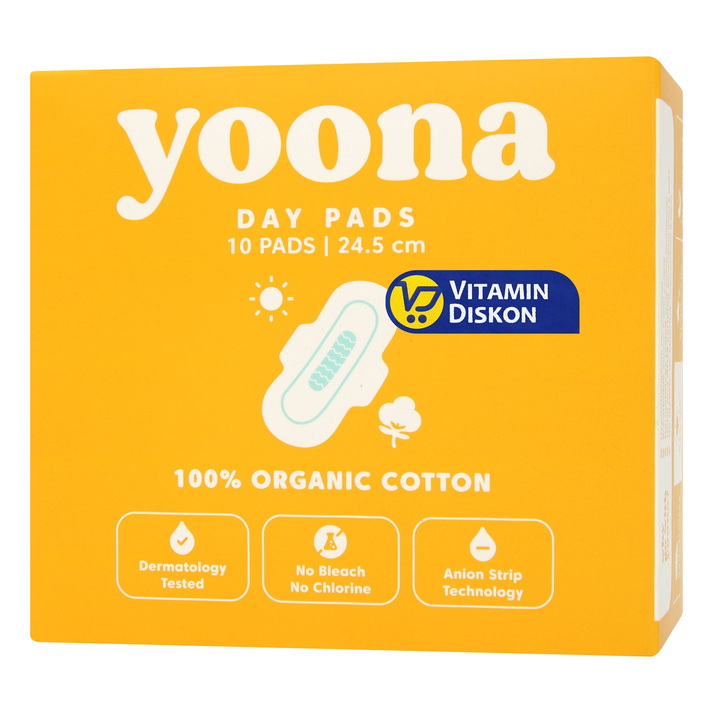 YOONA DAY PADS 24,5CM - 10 PADS