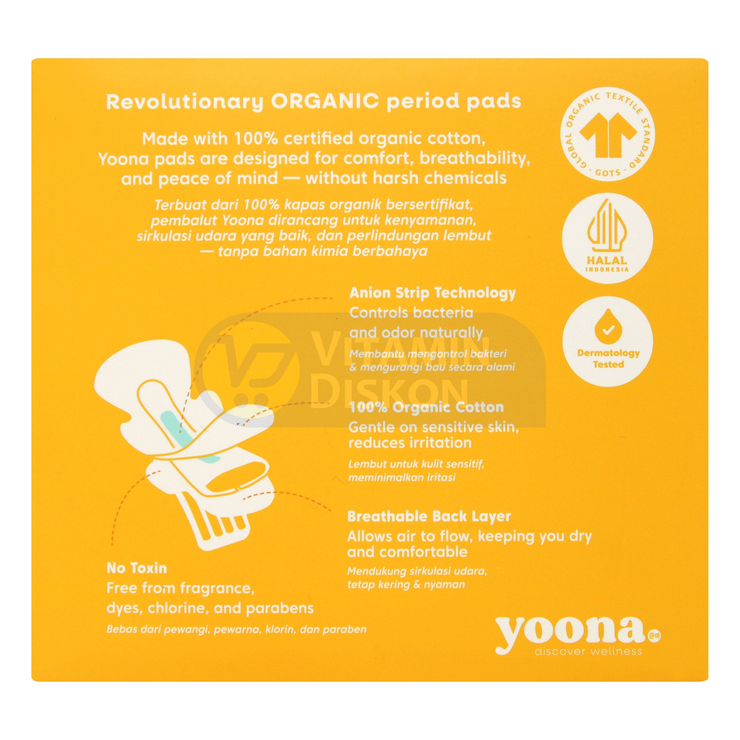YOONA DAY PADS 24,5CM - 10 PADS