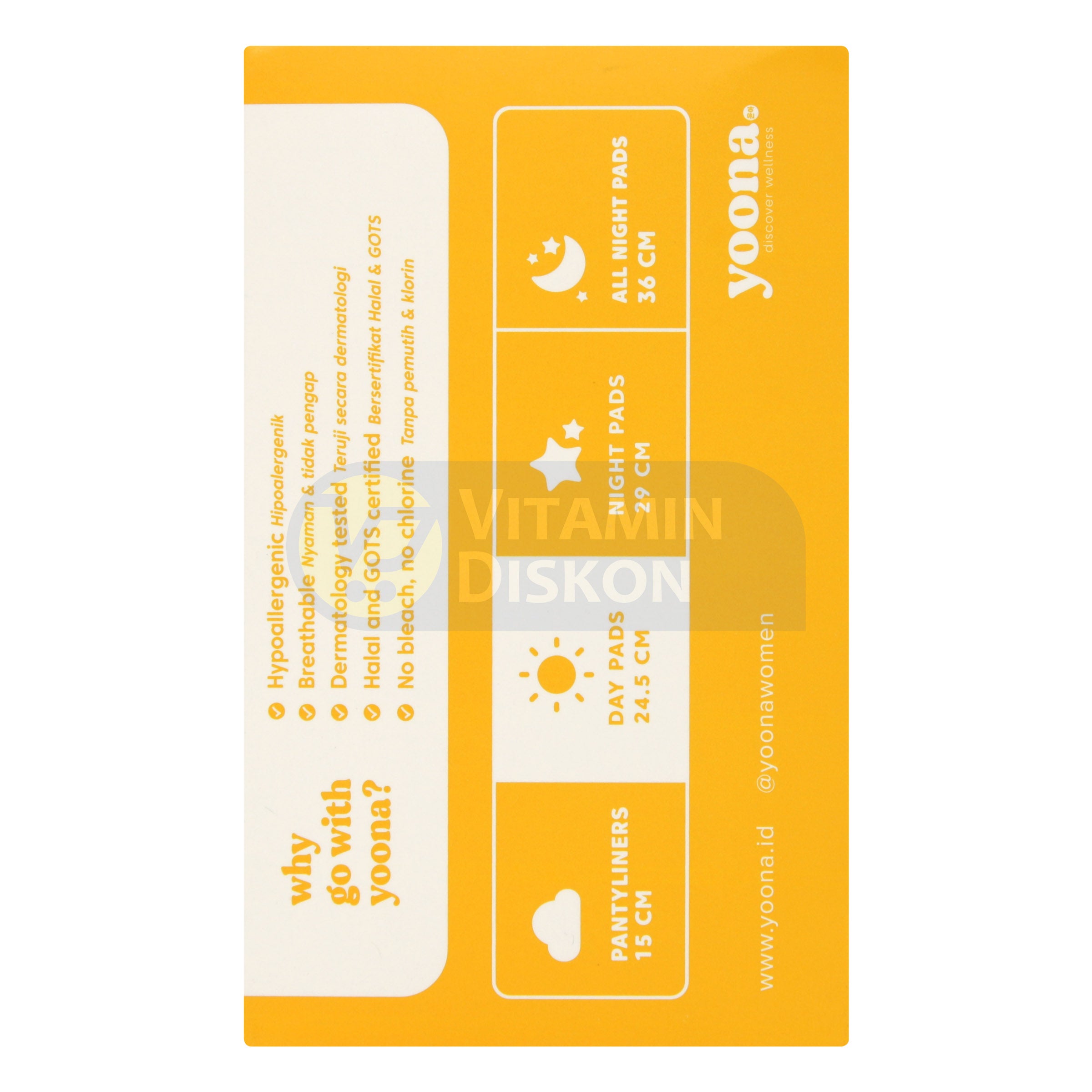 YOONA DAY PADS 24,5CM - 10 PADS