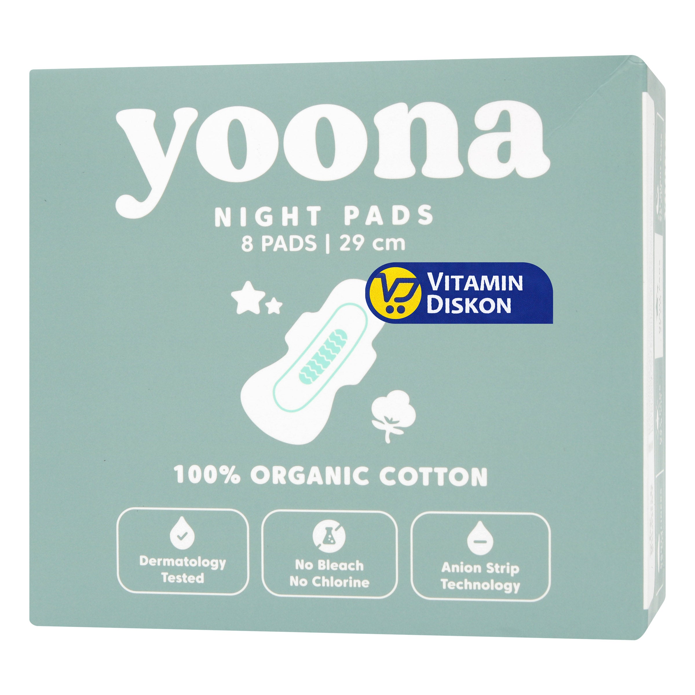 YOONA NIGHT PADS 29CM - 8 PADS