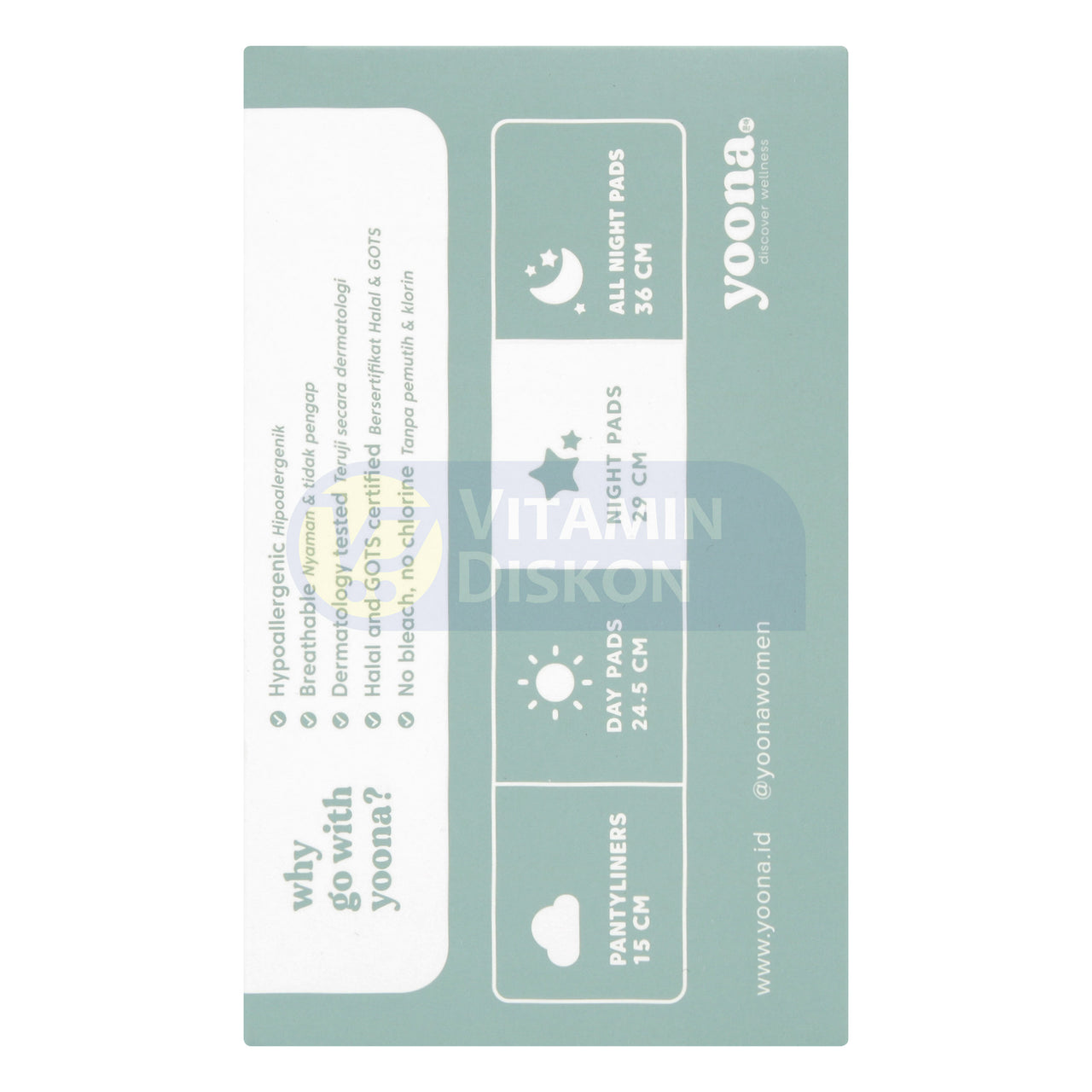 YOONA NIGHT PADS 29CM - 8 PADS
