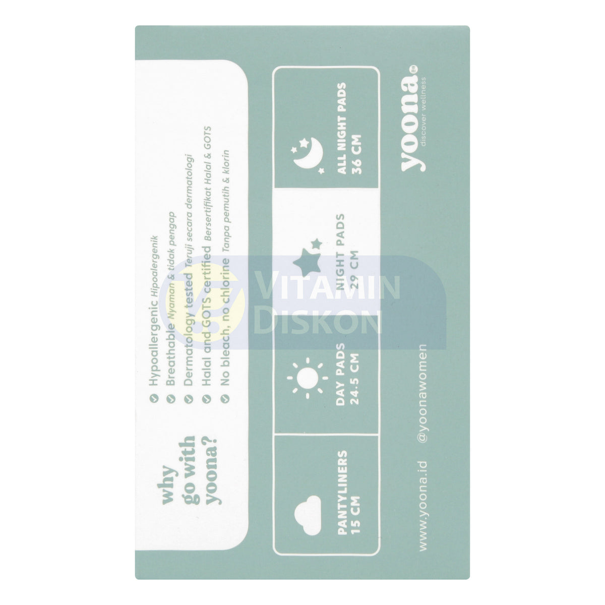 YOONA NIGHT PADS 29CM - 8 PADS