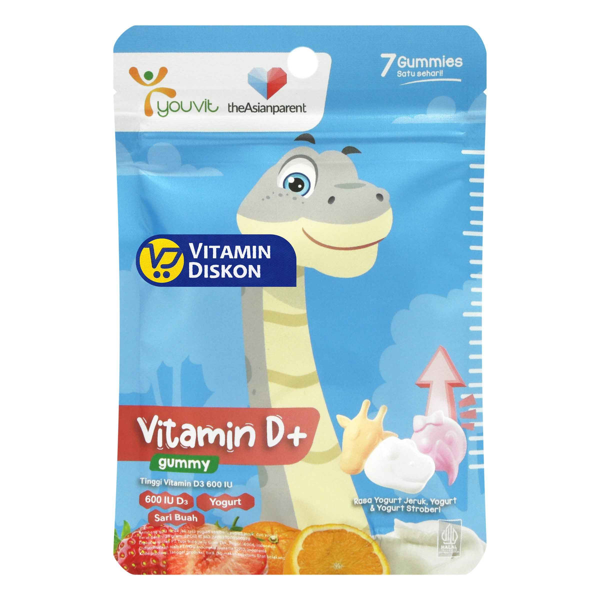 YOUVIT 600 IU VITAMIN D3+ 7 GUMMY