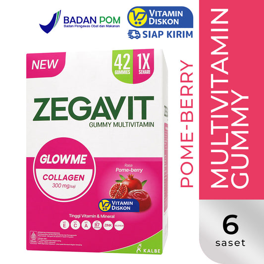 ZEGAVIT GUMMY MULTIVITAMIN GLOWME 1 POUCH ISI 6 SACHET