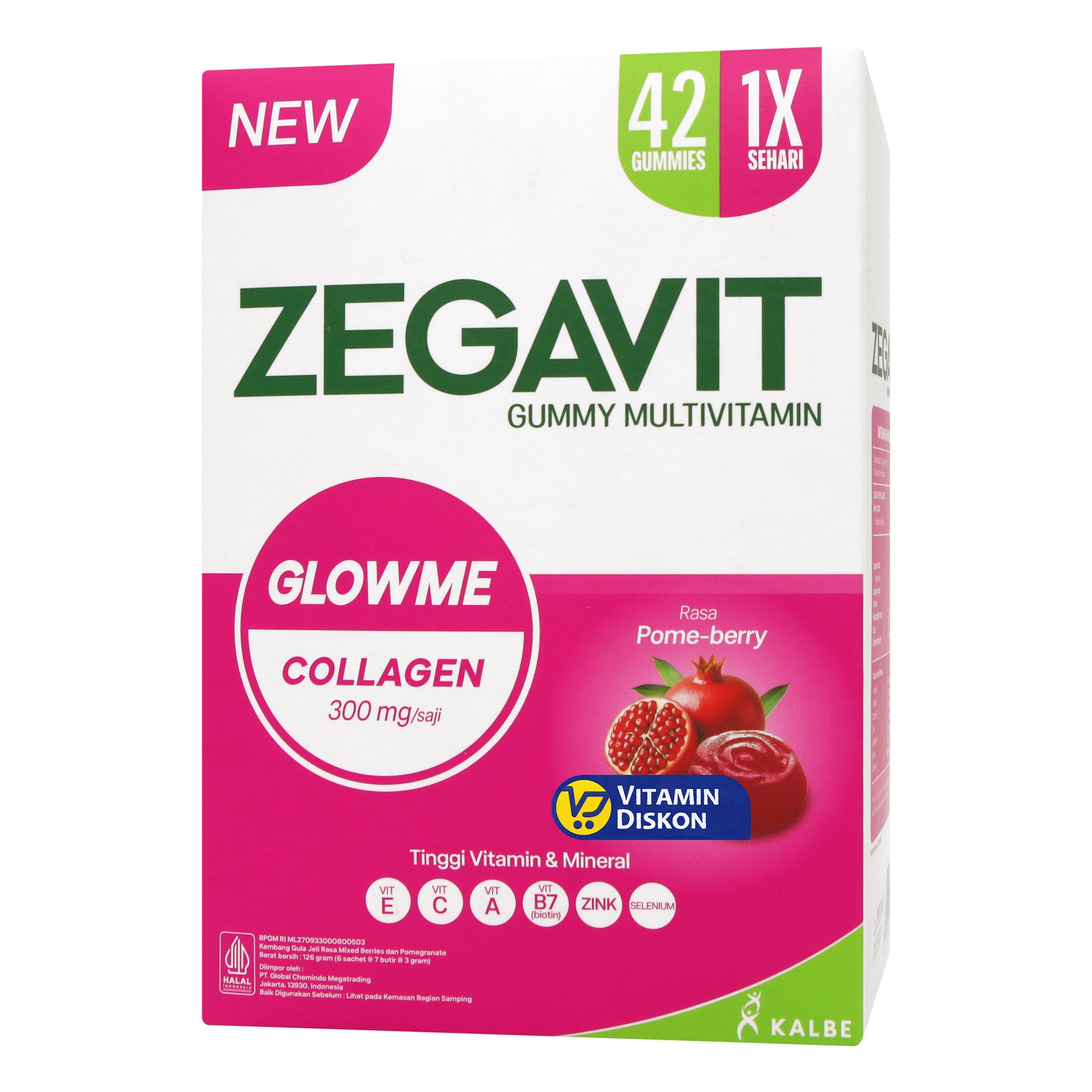 ZEGAVIT GUMMY MULTIVITAMIN GLOWME 1 POUCH ISI 6 SACHET