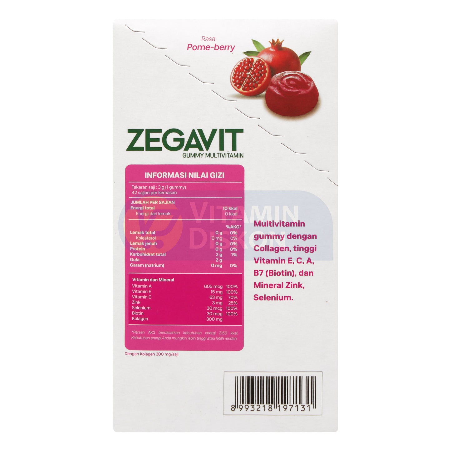 ZEGAVIT GUMMY MULTIVITAMIN GLOWME 1 POUCH ISI 6 SACHET