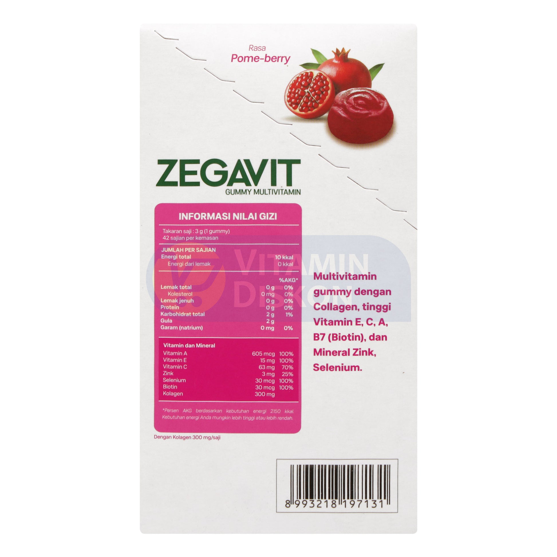 ZEGAVIT GUMMY MULTIVITAMIN GLOWME 1 POUCH ISI 6 SACHET