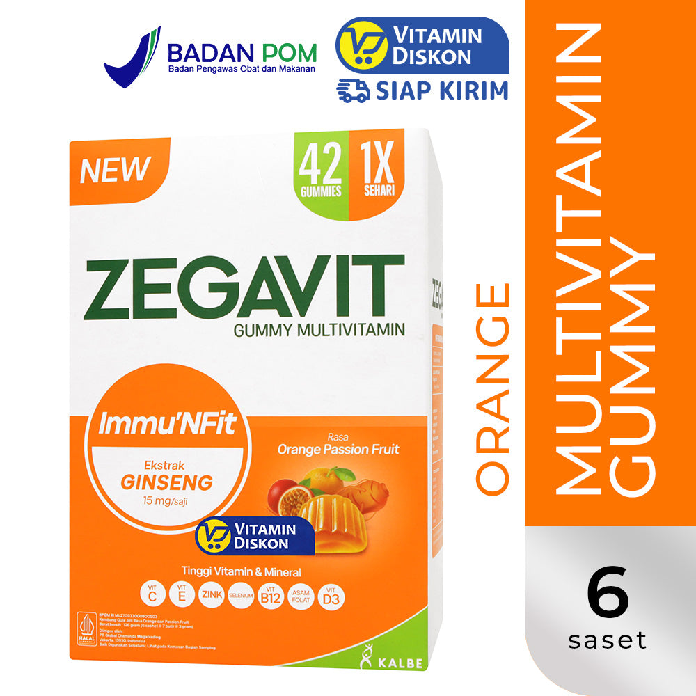 ZEGAVIT GUMMY MULTIVITAMIN IMMU'NFIT 1 POUCH ISI 6 SACHET