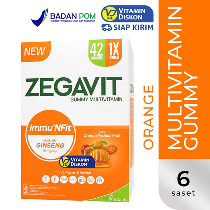ZEGAVIT GUMMY MULTIVITAMIN IMMU'NFIT 1 POUCH ISI 6 SACHET