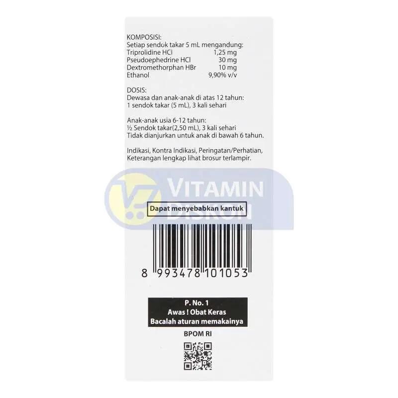 ACTIFED PLUS COUGH SUPPRESSANT SIRUP 60 ML