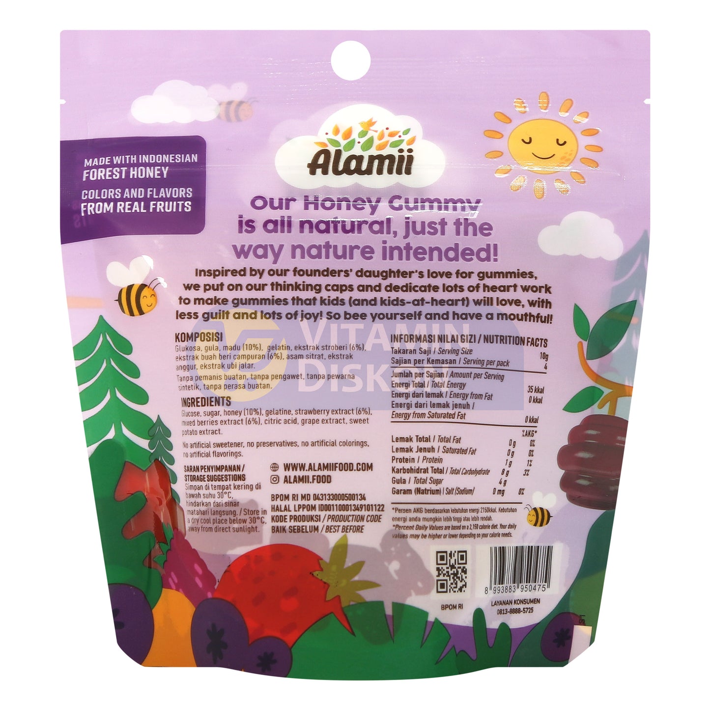 ALAMII HONEY GUMMY WILD BERRIES 40GR