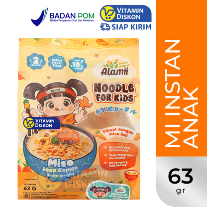 ALAMII NOODLE FOR KIDS MISO SOUP RAMEN 63GR