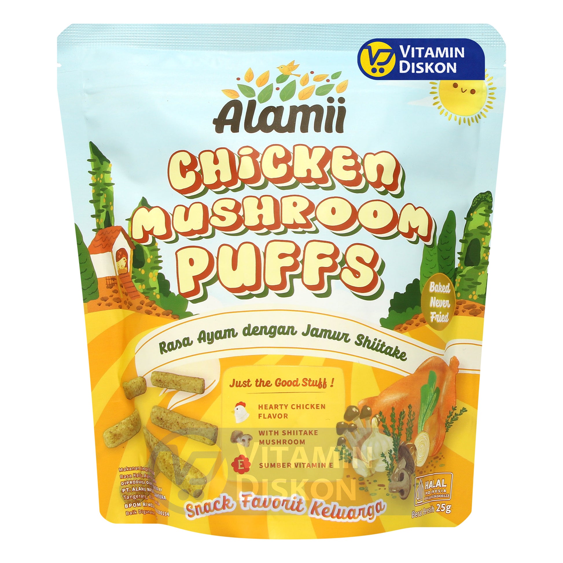 ALAMII CHICKEN MUSHROOM PUFFS 25GR